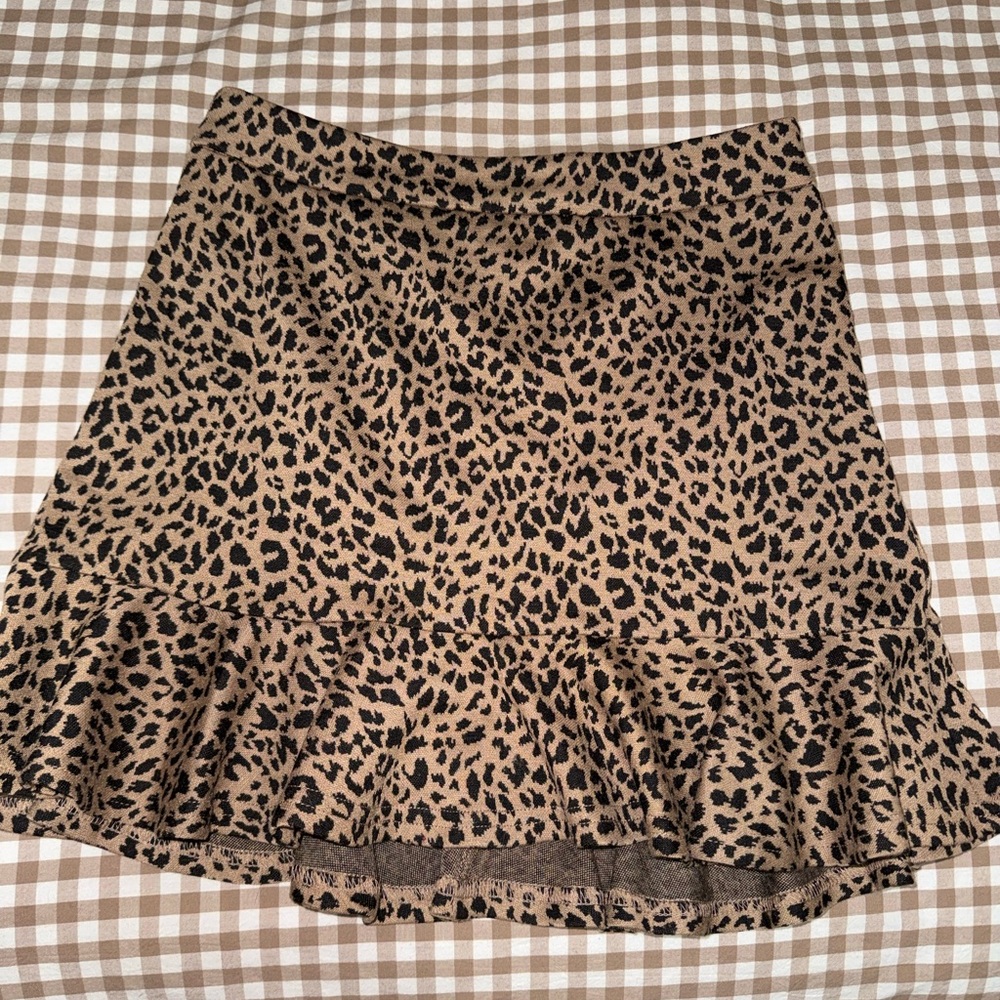 Very J Animal Print Mini Skirt